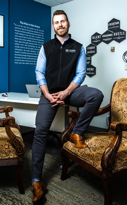 Ken Okonek at his desk