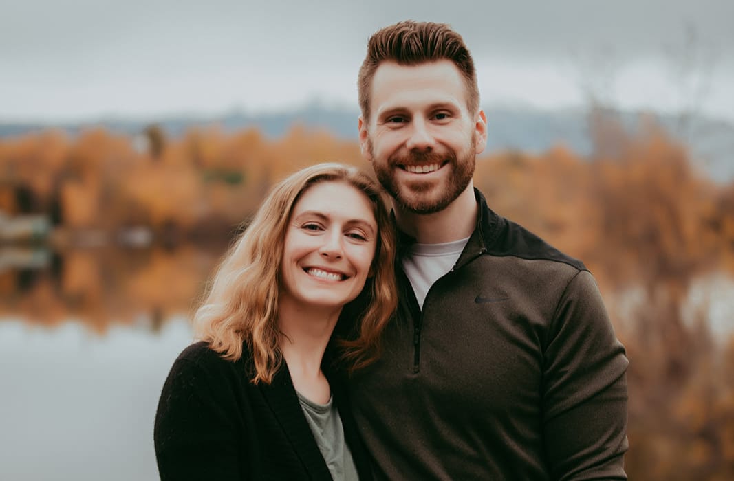 Ken Okonek with wife Chelsey